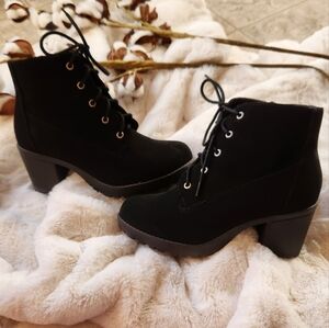 Girls Heeled Combat Boots